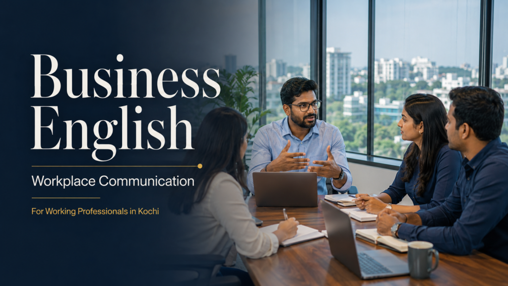 Business English course for working professionals in Kochi banner
