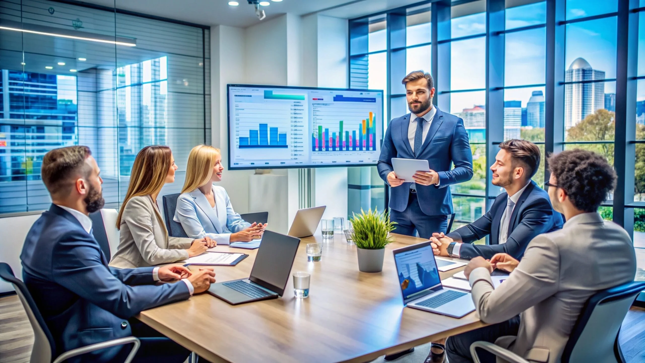 Working professionals improving workplace communication through a professional English program