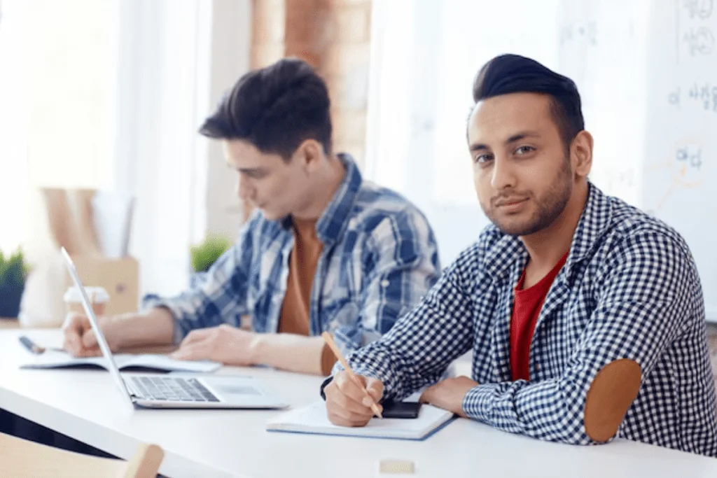 Working professional in Bangalore attending a professional English course
