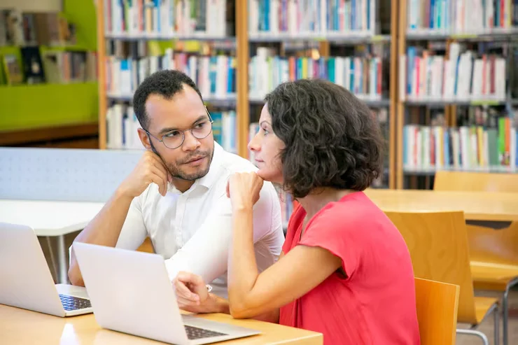 Corporate professional attending an online English communication academy class in Hyderabad